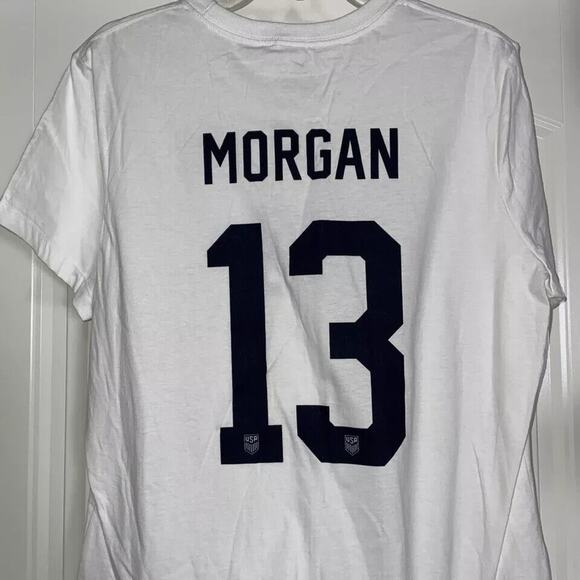 Nike Alex Morgan T Shirt Womens XL White #13 US Soccer USWNT National Team - Picture 2 of 5